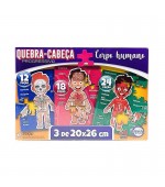 Quebra Cabeça Corpo Humano Progressivo 12/18/24 Peças - Toia
